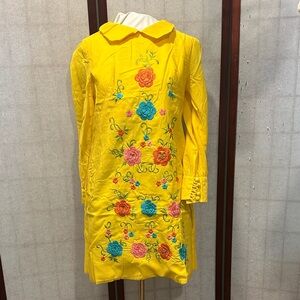 Bright Yellow Long-Sleeve Dress